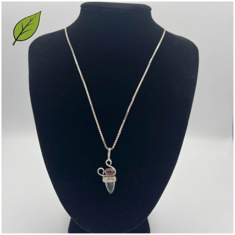 Statement Sterling Silver Pendant Necklace – Signed CBL Italy